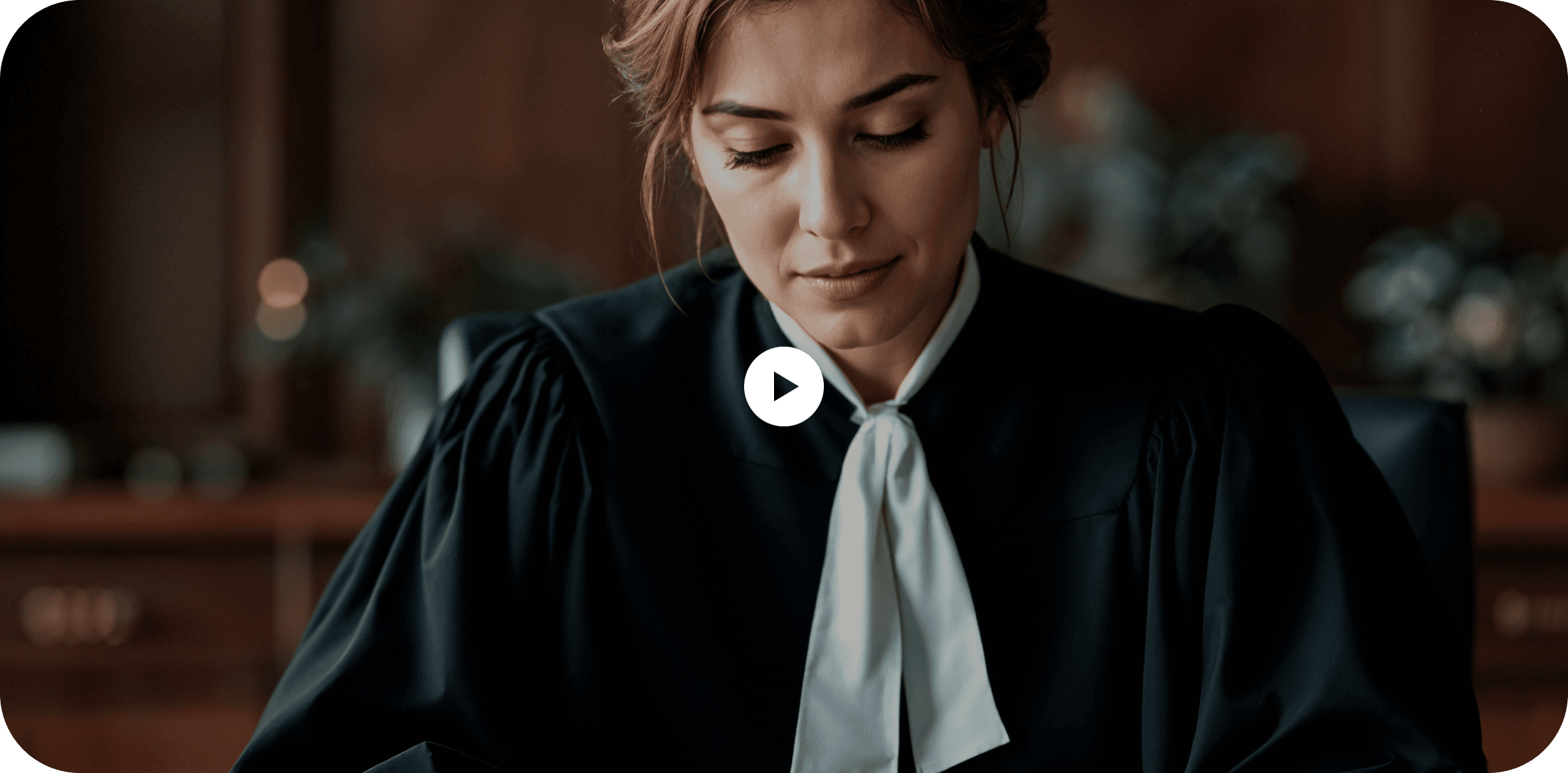 Video thumbnail - Legal professional with play button